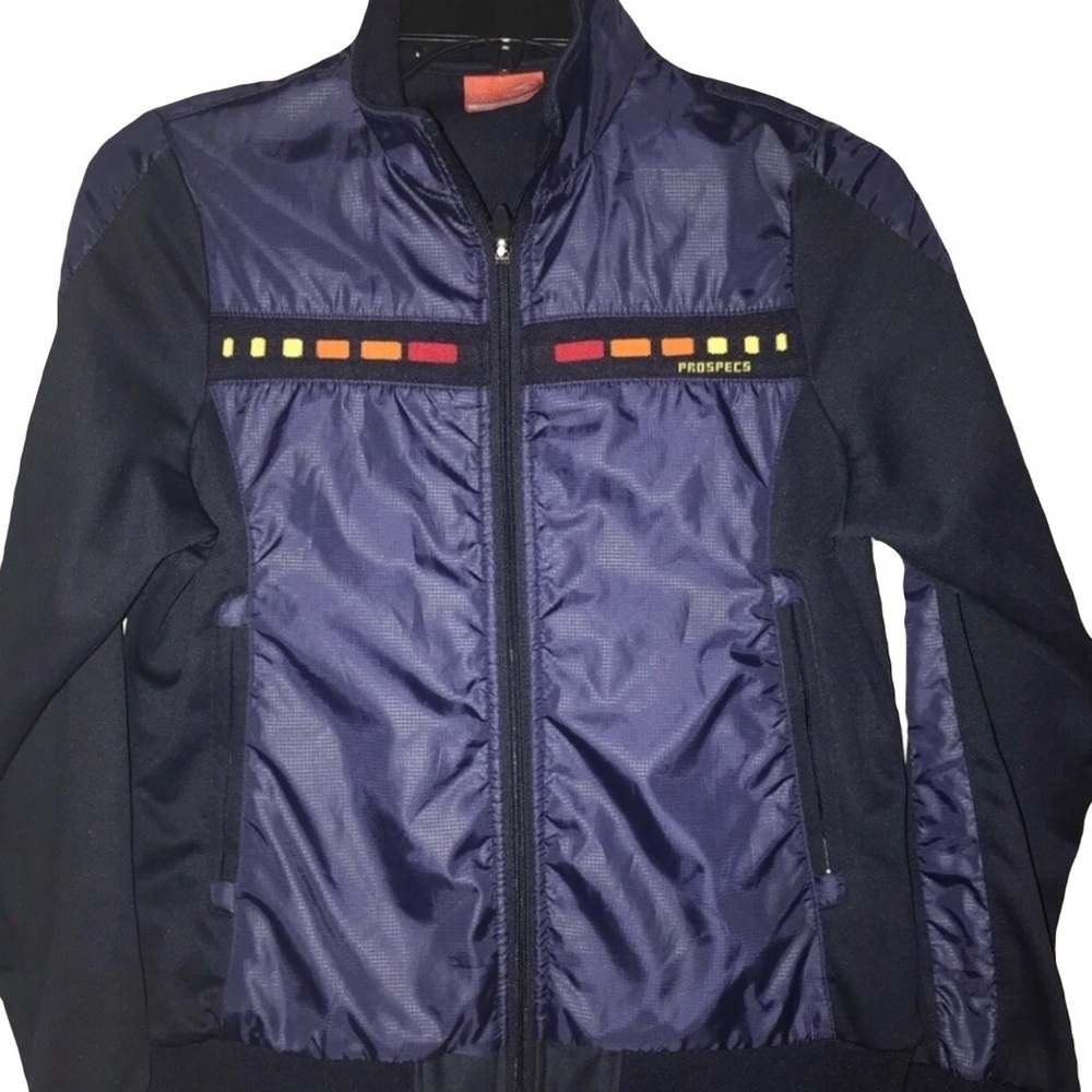 Prospecs blue jacket with neon squares small
